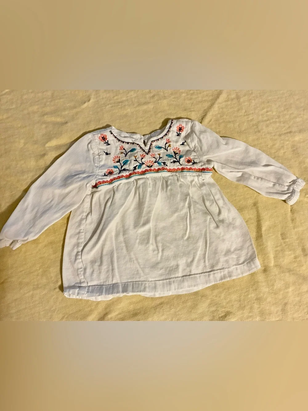 Carter’s Girls 12 Months White Floral Shirt